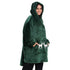 Snuggs Blanket Hoodie Dark Green Christmas Deer Pocket